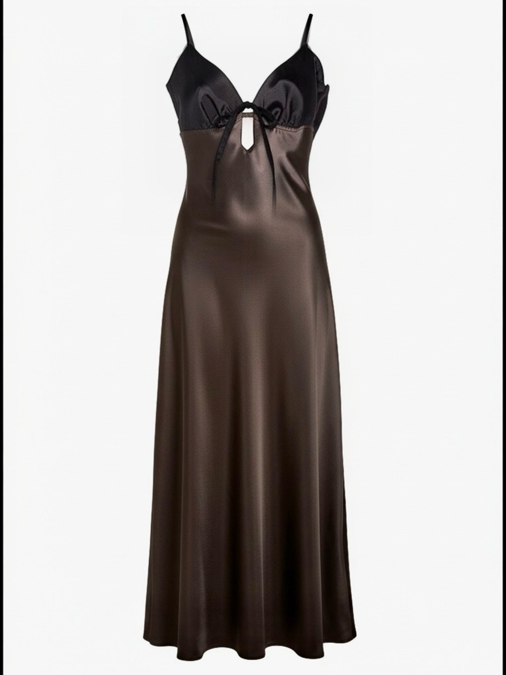 Peppermayo Steel Me Away Satin Slip Maxi Dress XS Tie Back Wedding Guest Sexy